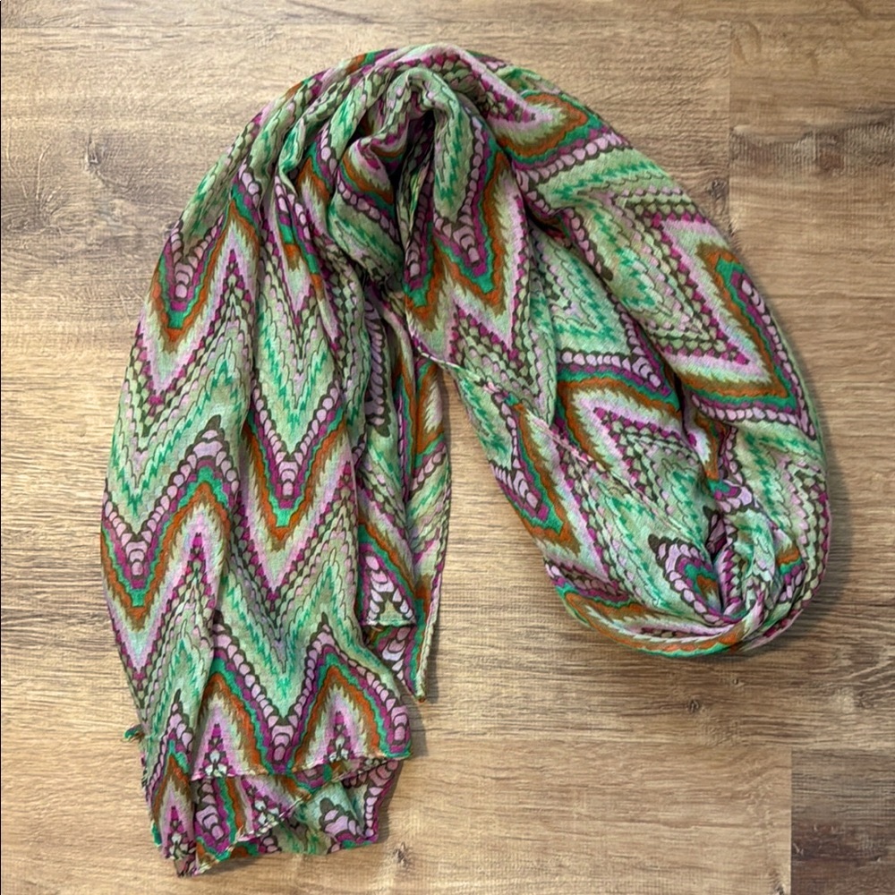 Colorful Chevron Pattern Scarf